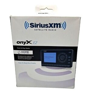 SiriusXM Onyx EZ Satellite Radio Dock Play Radio Home Kit XEZ1H1 Black Blue LCD